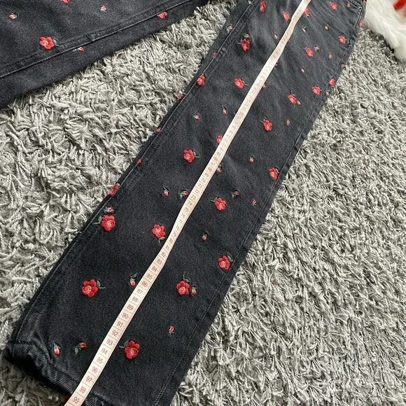 Reformation Floral Embroidered Straight Leg Jeans - Picture 11 of 11